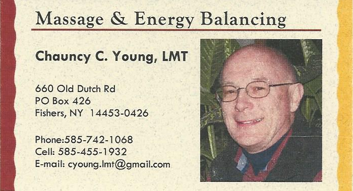 Chauncy Young LMT Massage & Energy Balancing; 